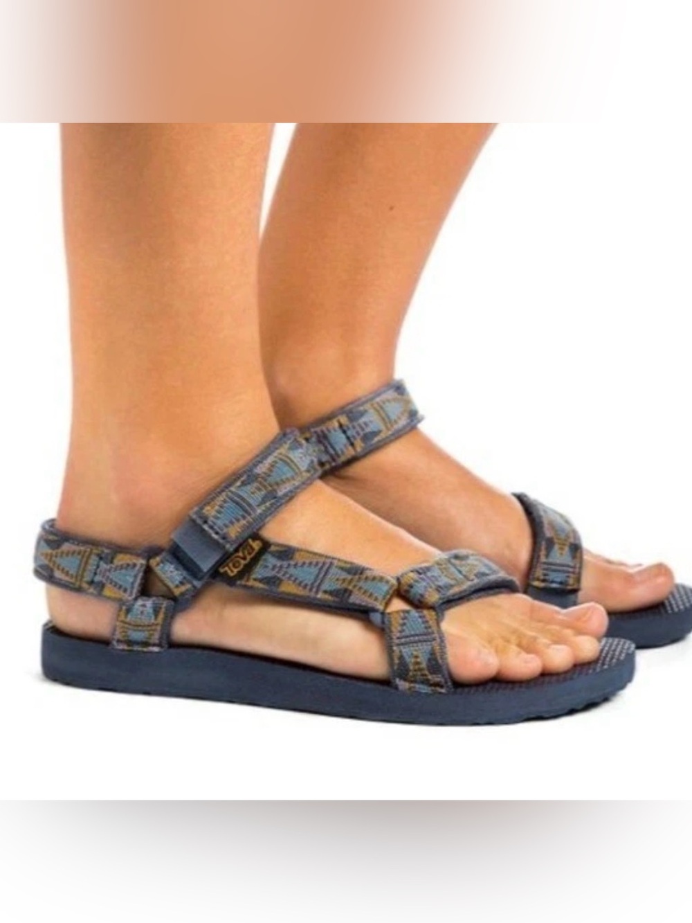 Teva Women Mosaic Indigo Blue Universal Outdoor Sandals Flats shoes sz 7